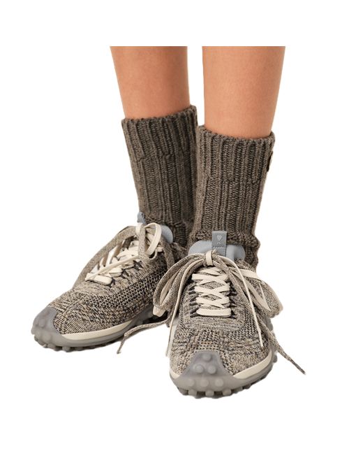 Sneakers Mirage in maglia mélange. Ami Paris | USN505.AK0027.A347 ASHGREY/IVORY